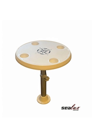 Sealux Marine Yuvarlak Masa Tablası 59cm Ve Sealux Masa Ayağı Set