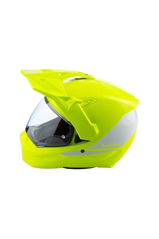Klim X1 Alpha Carbon Korumalı ADV Motosiklet Kaskı Sarı Beyaz