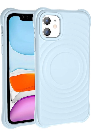 Apple Uyumlu iPhone 11 M-safe Şarj Özellikli Airbagli Mat Görünümlü Zore Hepi Kapak Lila