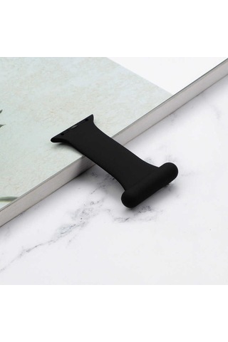 Apple Uyumlu Watch 38 MM Krd-44 Silikon Kordon-Siyah