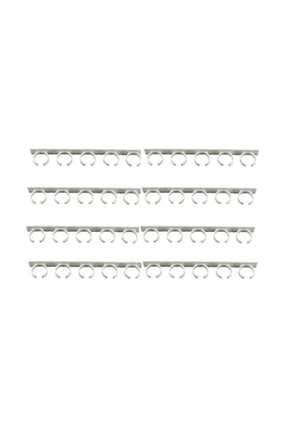 Vkemall 8 Adet Beyaz Plastik Baharat Şise Rafı - Mekan Tasarrufu İçin Çok Yönlü Tutucular, Mutfak Ve Banyo Düzenleme Beyaz