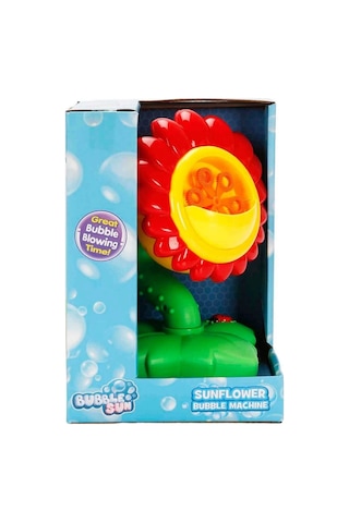 Bubble Sun Ayçiçeği Şekilli Köpük Makinesi Kırmızı