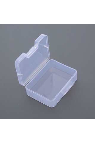 Kare Takı Boncuk Konteyner Plastik Küçük Öğeler Durumda Taşınabilir Saklama Kutusu Elektrikli El Aletleri Tutucu Şeffaf