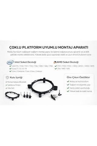Aktuf Ak2x Rainbow 2 Bakır Borulu 105 Tdp Amd/intel Kule Tipi Yüksek İşlemci Soğutucusu 90mm