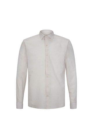 Hatemoğlu Ekru Comfort Fit 100% Pamuk Slim Yaka Uzun Kollu Spor Gömlek 35856 4112494