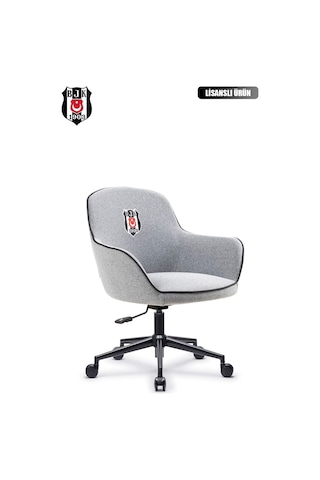 Fanchair X Beşiktaş Icon Gri Kumaş Çalışma Koltuğu-77
