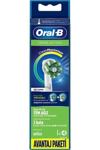 Oral-B Cross Action Clean&Maximiser Şarjlı Diş Fırçası Yedek Başl