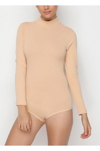 Nbb Bayan Uzun Kollu Boğazlı Çıtçıtlı Body 2960