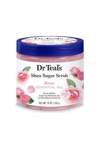 Dr Teal's Shea Sugar Scrub Rose Vücut Peeling 538 G