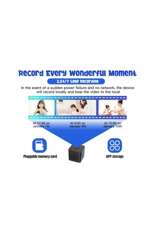 Geeroyoo X1 Akıllı Wifi Güvenlik Kamerası: 1080p Gece Görüşlü, Hareket Algılama, Ev Ve Ofis İçin Mobil Uygulamalı Mini Kamera