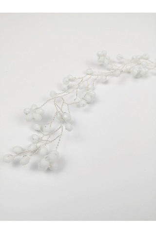 FdayAksesuar Beyaz Kristal Taşlı Saç Ve Türban Aksesuarı FRDY31334