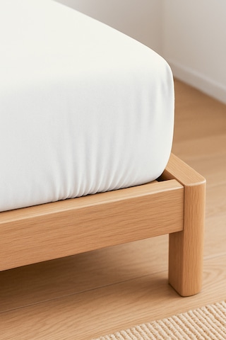 Purecomfort %100 Pamuk Ranforce Çift Kişilik Lastikli Çarşaf 160x200 Beyaz Ekru