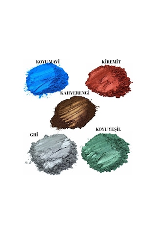 Metalik Sedefli Pigment Toz Boya Seti 5 Renk Set