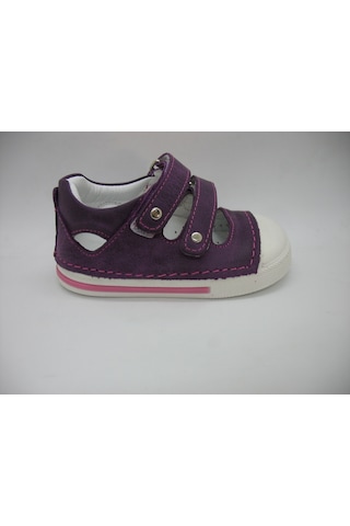 Angelokids Elma Şekeri 01103 Deri Ortopedik Ilk Adım Mor Sandalet 19-21 Mor