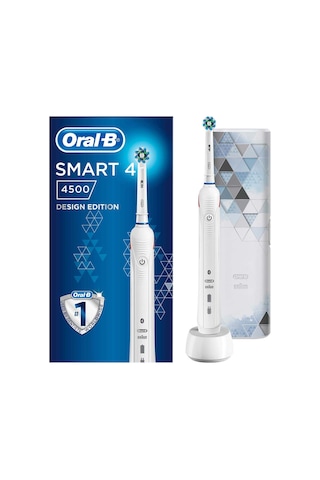 Oral-B Smart 4 4500 Modern Motif Elektrikli Diş Fırçası Beyaz