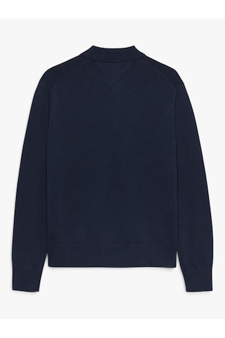 Tommy Hilfiger Tjm Slım Essentıal Polo Sweater Erkek Mavi Kazak - Dm0dm20304