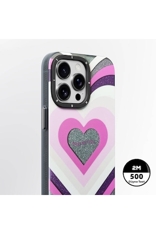 Apple Uyumlu iPhone 14 Pro Max Kılıf Magsafe Şarj Özellikli Youngkit Star Dazzle Serisi Kapak Pembe