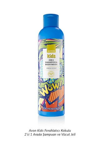 Avon Kids Wow 2'si 1 Arada Saç Ve Vücut Çocuk Şampuanı 2 x 200 ML