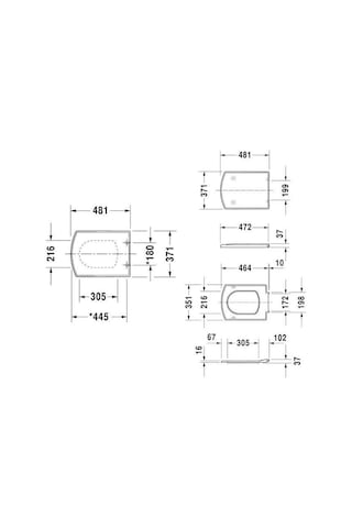 Duravit Caro Klozet Kapağı Yavaş Kapanır 0065690095