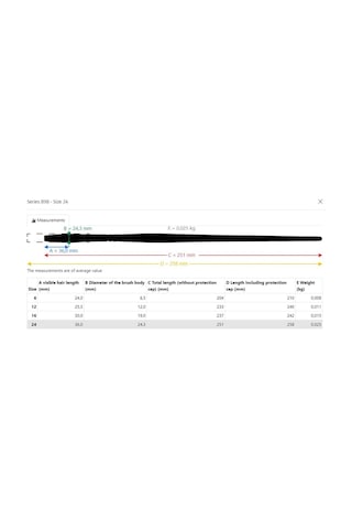 Da Vinci : Casaneo : Oval Uçlu Sulu Boya Fırçası : Seri 898 : No: 6