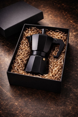 Siyah Moka Pot 3 Fincan - 150 Ml Klasik Espresso Demleme Cezvesi & Kamp Kahve Demliği