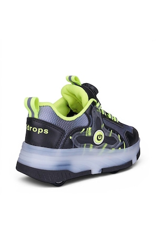 Awm Ndrops Ortopedik Çocuk Işıklı Tekerlekli Sneaker Siyah - Sarı