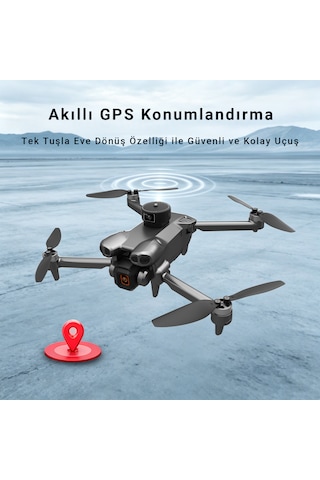 İdragon W12 Gps Drone, Dahili Lcd Ekranlı Kumanda, Hd Kamera, 360 Engel Algılama, Fırçasız Motor, Tek Tuşla Eve Dönüş