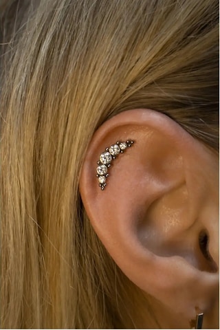 Dzirka Taşınabilir Labret Küpe Kulaştırma Burun Frenulum Piercingi Titanyum 103372126 Gri