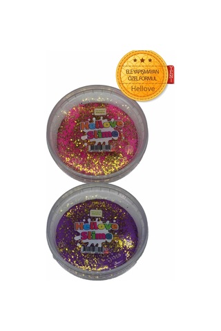 Slime Simli 2 Renk Kaliteli Ele Yapışmayan Pofuduk Yumuşacık Slime