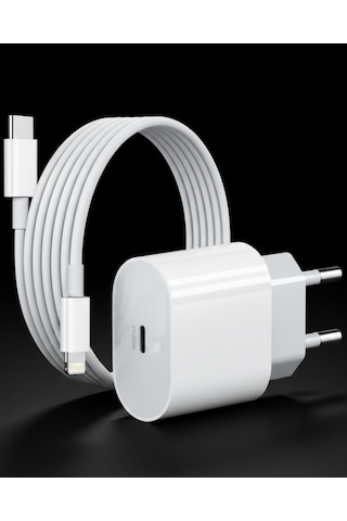 İphone 14 13 12 11 Uyumlu 20w Pd Hızlı Şarj Adaptörü Ve 1.2 M Lightning Kablo Seti Mh-hs5452-2542