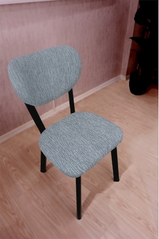 StarMall Bohem Jakarlı Sandalye Kılıfı Çubuk Desen 1 Adet Gri