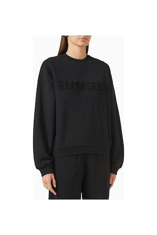 Represent Owners Club Sweatshirt, Brushed Cotton Fleece Sweatshirt Siyah