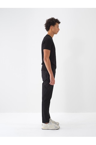 Xint Siyah Pamuk Dokulu Slim Fit Tişört 502122