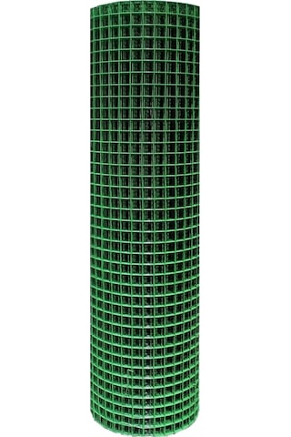 Çit Pvc Kaplı Puntalı Yeşil Tel 10 Mt Uzunluk 25x25 Gözaralıklı 120 Cm Eninde Kafes Teli 10 Mt