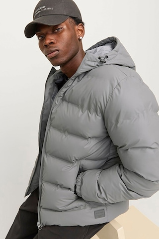 Jack & Jones Erkek Şişme Mont Gri