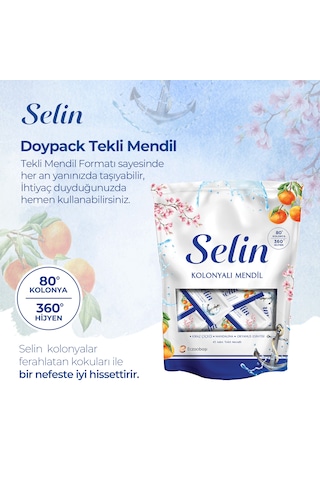 Selin Kolonyalı Mendil - 90 Adet
