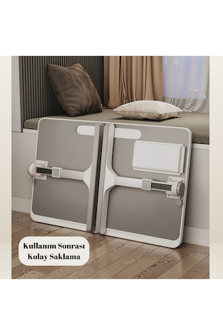 Karr Office Move - N9 Yükseklik Ayarlı Led Aydınlatmalı Gri Laptop Sehpası Diğer