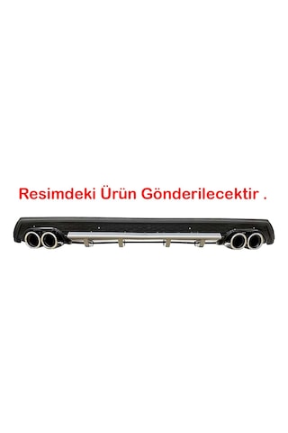 Hyundai Accent Blue Uyumlu Gri Difüzör Çiftli Yuvarlak Egzoz Görünümlü D Tip Difizör
