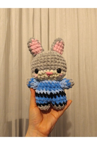 Nick El Yapımı Amigurumi Anahtarlık Örgü Peluş Figür 02 - Çok Renkli