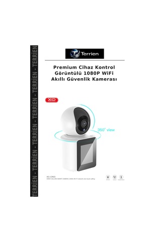 Premium Cihaz Kontrol Görüntülü 1080p Wifi Akıllı Güvenlik Kamerası Çok Renkli