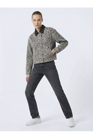 LTB Sasha Leopar Ceket Mavi