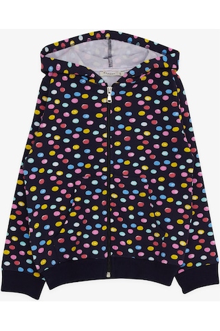 Breeze Kız Bebek Hırka Renkli Puantiye Desenli 9 Ay-3 Yaş, Lacivert-lacivert Lacivert