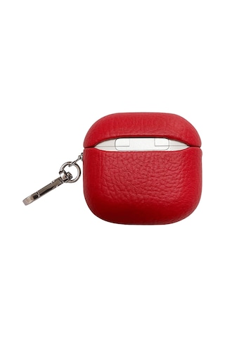 Pıılı Apple Uyumlu AirPods 4.nesil Leather Case Kulaklık Kılıfı Kırmızı