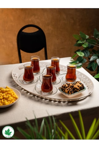 Lin Metal Lalin Tepsi - Krem