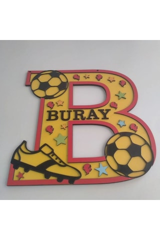 G.saraylı Çoçuk Odası Kapı & Duvar Süsü Kişiye Özel B Harfi