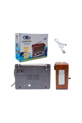 Everton Rt-305Bt Usb/Tf/Fm/Bluetooth Destekli Nostaljik  Radyo