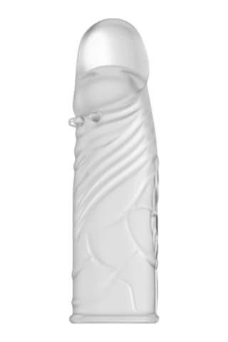 Hızlı Express Baile Sleeve Damarlı Uzatmalı Şeffaf Silikon Penis Kılıfı Kristal Dildo