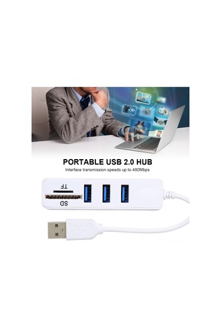 Ximistore9 Usb 2.0 Çok Fonksiyonlu Hub: Bilgisayar Usb Hubı, Mouse-klavye Desteği Ve Sd/micro Sd Kart Okuyucu 480mbps