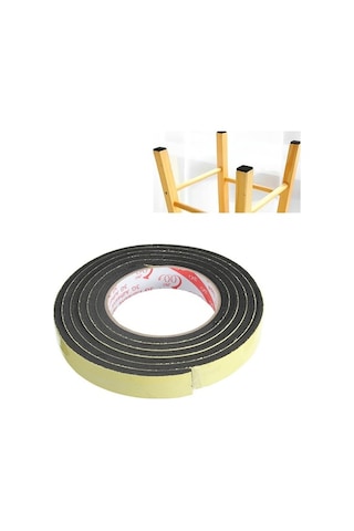 Kapı Pencere Bandı / Yapışkan Kapı Pencere Süngeri Eva-2*20-Siyah-10 Metre