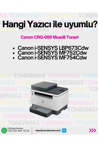 Canon Crg-069 Uyumlu Toner Mavi- Çipli / 5094c002 /lbp673cdw /mf752cdw /mf754cdw